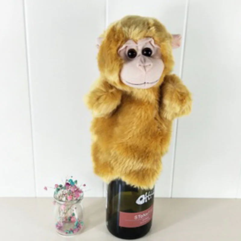 

Brown Monkey Plush Hand Puppet Toy for Children Stuffed Animal Fun Soft Playtime