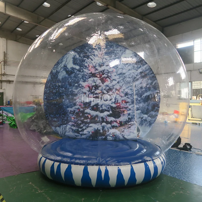 Spedizione aerea veloce a porta! Grande tenda gonfiabile a bolle da 3 m, diametro 10 piedi, globo di neve natalizio in formato umano con luce per la festa X mas