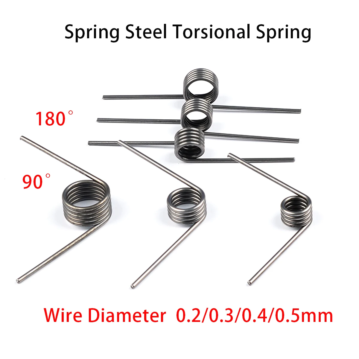 

Spring Steel 304 Stainless Steel Reset V Type Torsional Spring 90 Degrees 180 Degrees Wire 0.2/0.3/0.4/0.5Mm Torsion Accessory