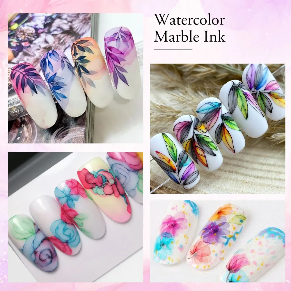 CANNI 9 ml Blooming Water Color Polish Air Dry Smoke Effect Nail Art Design Blooming Nail Liquid Venalisa Flower Painting Ink – Detail 15