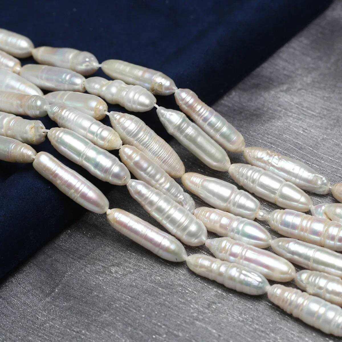 8x26mm AAA Natural Freshwater Pearl Baroque Stripe Shape Thread Bead Jewelry Making DIY Necklace Bracelet Earring Accessory Gift