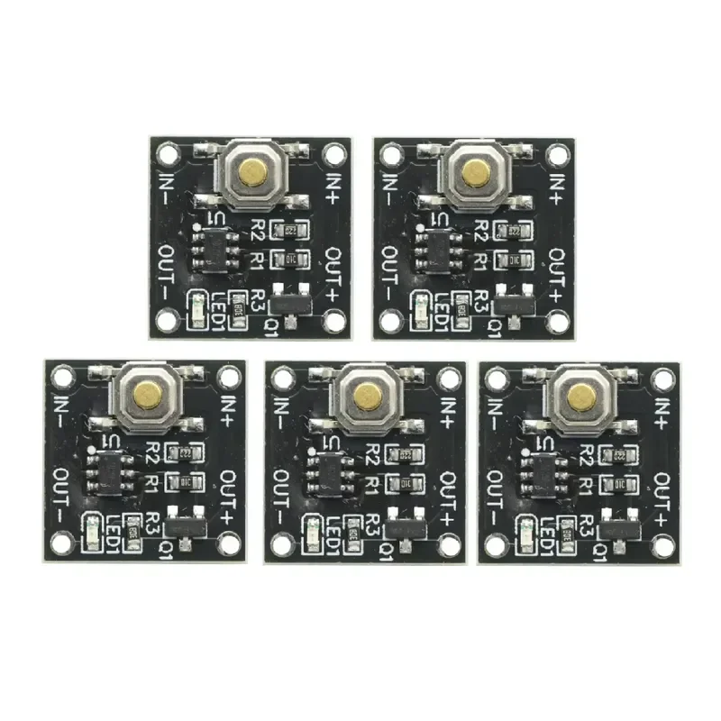 5pcs/1pc Single Bond Button Bistable Switch Module 2.2-5V 0.5uA Continuous Load 2A Low Power Micro One Key Switch