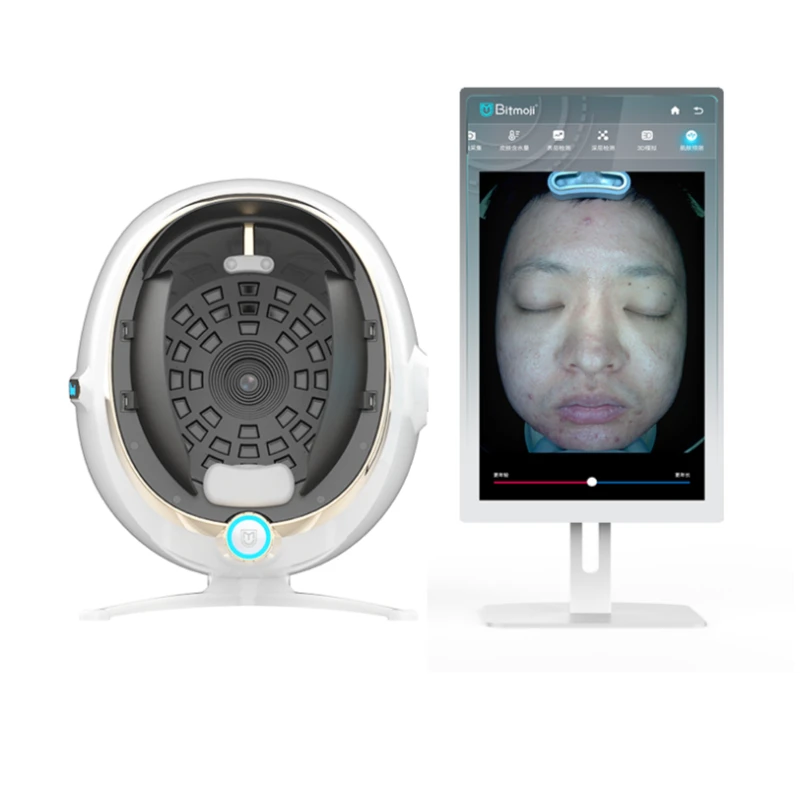 Beauty Equipment Trade Assurance Intelligent Uv Skin Testing Analysis System Bitmoji 3D Smart Mirror Bit Moji Skin Analyzer