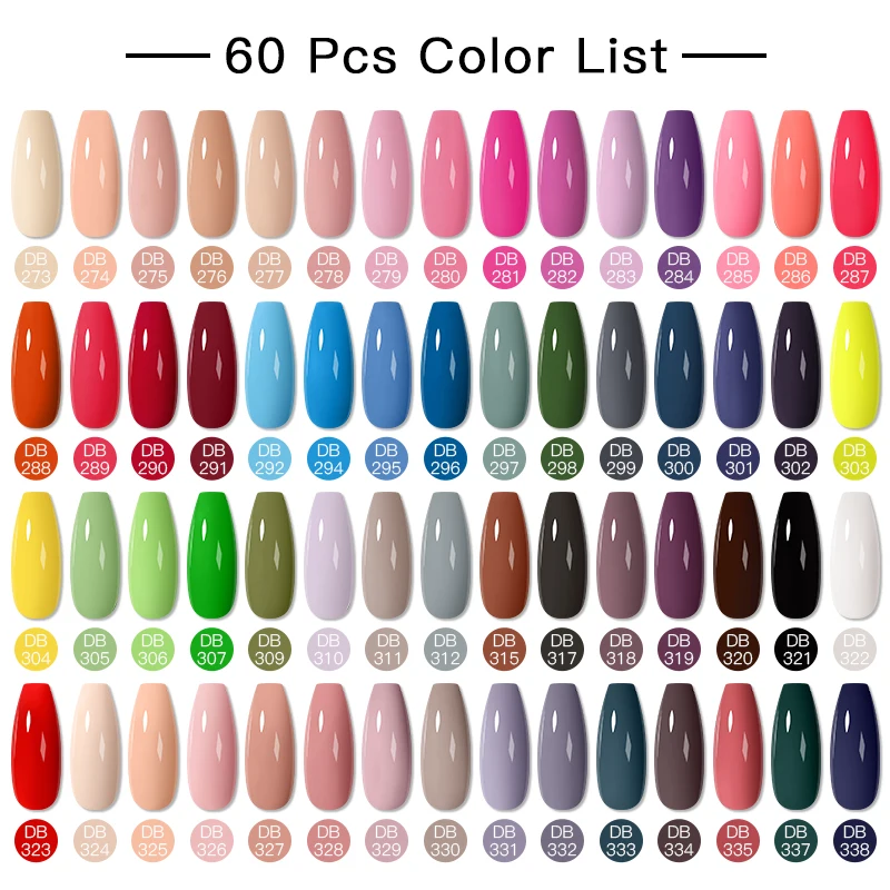 

Mtssii 120/60/40/24 Colors Gel Nail Polish Set Semi Permanent Hybrid Gel Varnish Set Base Top Coat Soak Off UV LED Nail Gel Kits