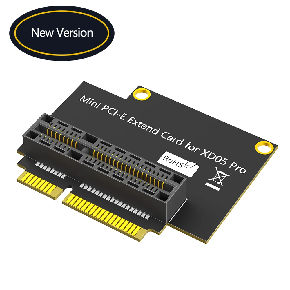 Mini PCI-E Extender Card for XD05 Pro, Right-Angle 90-Degree Extension, High-Speed Signal Integrity for Compact Builds
