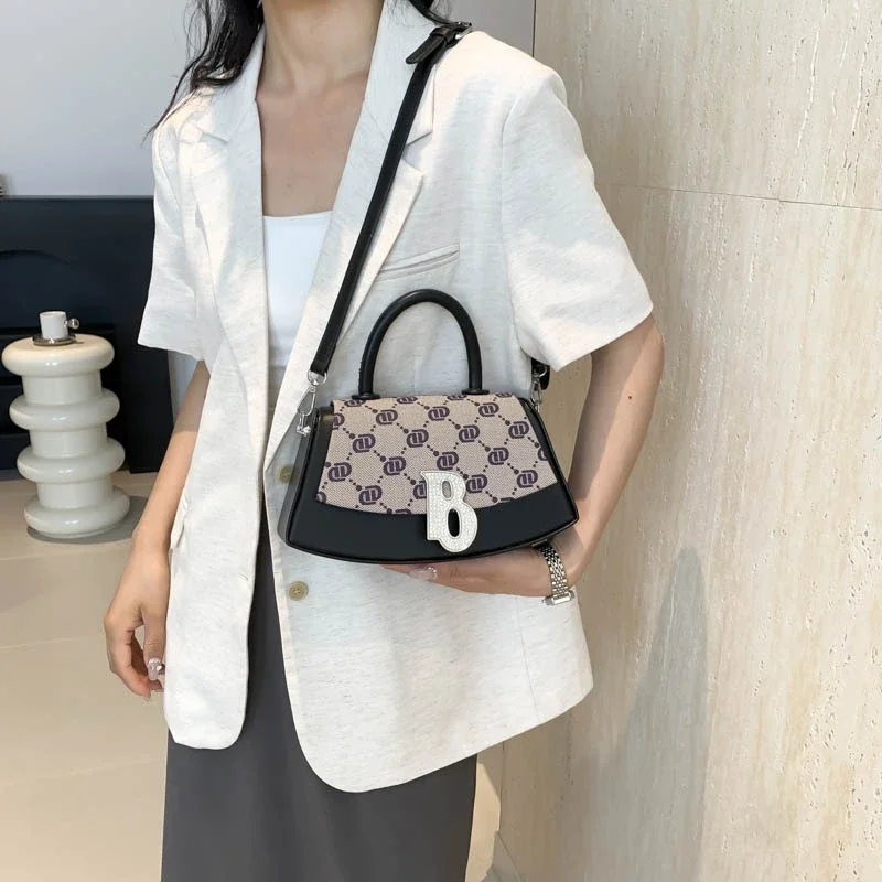 

Elegant Women Shoulder Bag High Quality Handbag, Detachable Crossbody Strap, Luxury Designer Ladies Tote Messenger