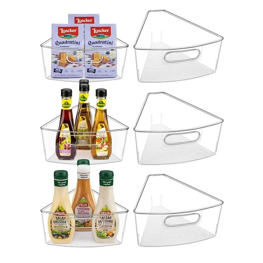 

Susan Cabinet Organizer Bins for 26 28 32 Diameter Corner Organizer, Plastic Cabinet Storage Bin, 1 8 Wedge Food Safe, BPA Free,