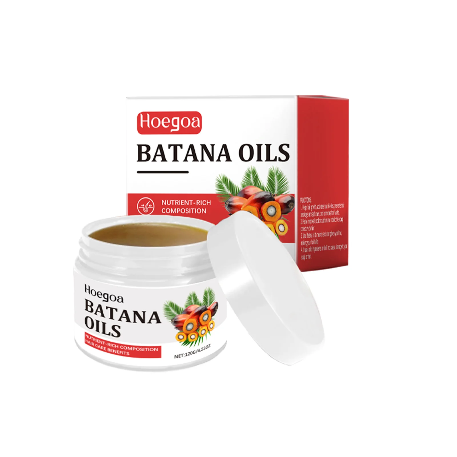 

Hoegoa Batana Hair Care Oil Gently Nourishes Hair Follicles Repairs Frizzy Dry And Smooth Hair 3pcs
