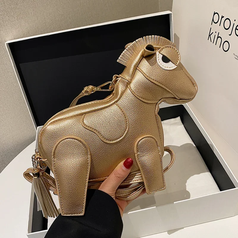 

Cartoon Cute Bags for Women 2025 New Fashion Leather Funny Shoulder Bag Woman High Quality Hip Hop Party Doll Crossbody Bag