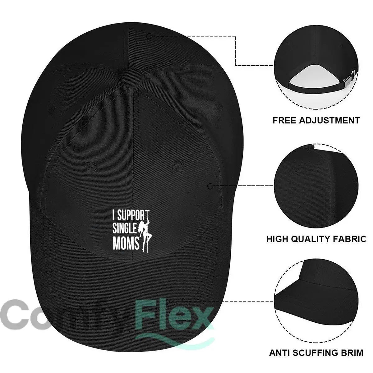 أنا أداة واحدة تحية للأمهات الأبطال قبعة بيسبول موضة الرياضة في الهواء الطلق Sunhat الرجال Snapback قبعة المرأة #5