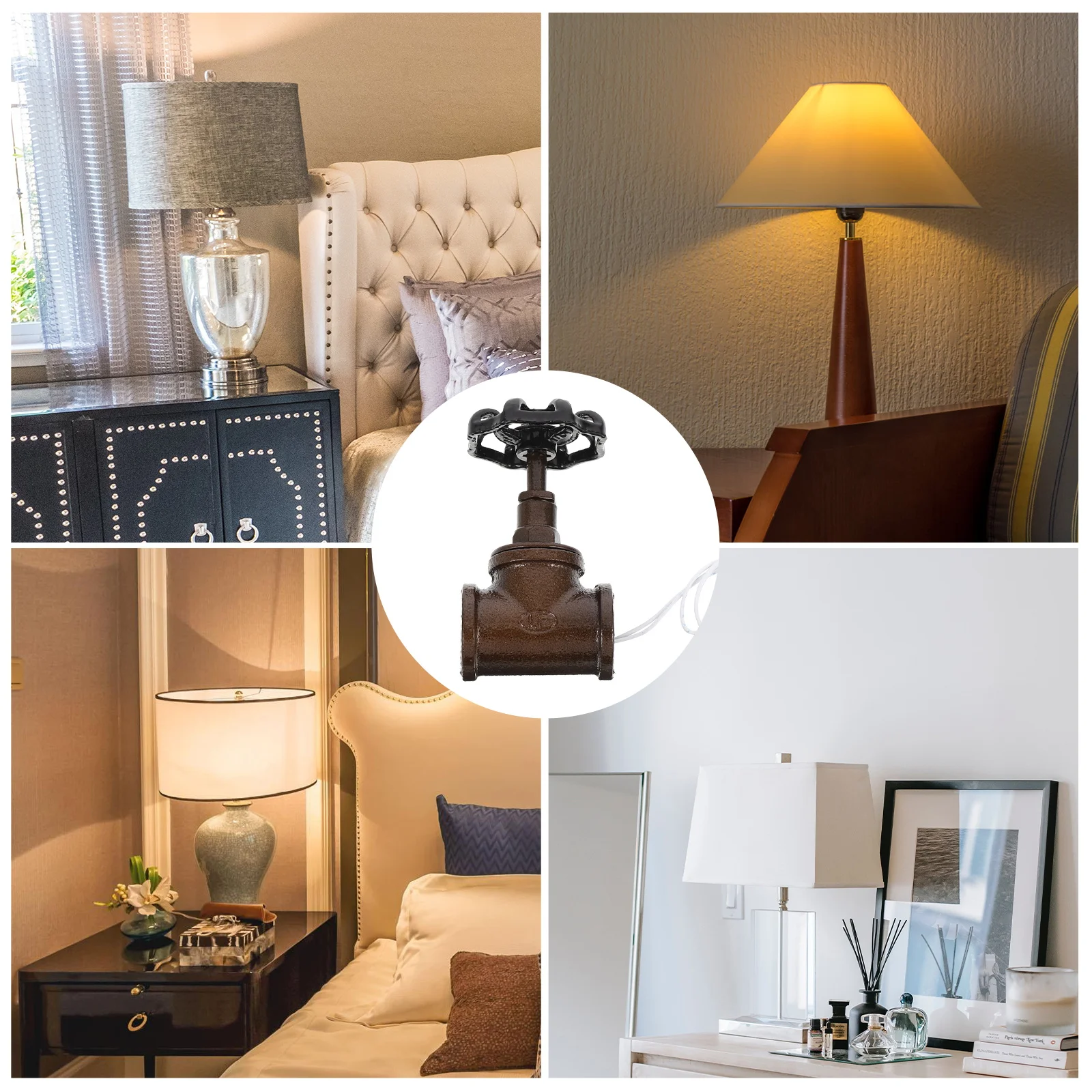 

Retro Industrial Light Switch Valves High Quality Material Simple Practical Home Use Steampunk Style Stop Valves