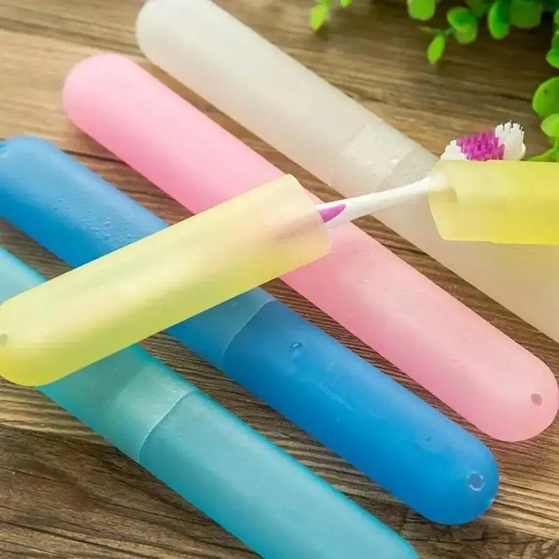 1/5Pc Portable Travel Toothbrush Box Trip Breathable Anti-bacterial Protective Toothbrush Storage Protective Cover Box Wholesale