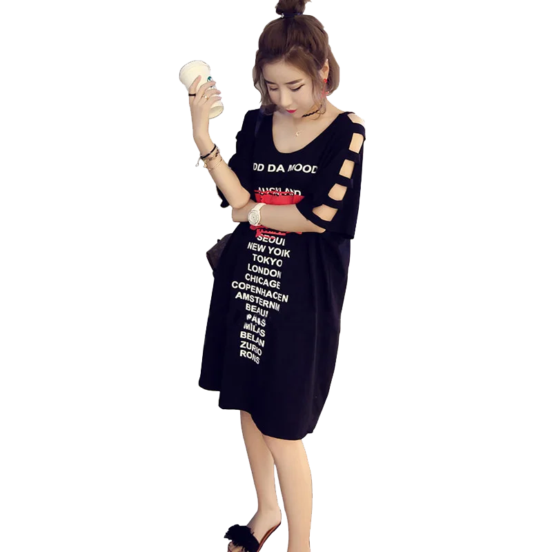 

Fashion O-Neck Off Shoulder Printed Backless Casual Dress Female Clothing Summer New Loose All-match Short Sleeve Dresses