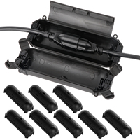 Flemoon 9PCS Outdoor Extension Cord Safety Cover IP44 Waterproof Connection Protector Weatherproof Electrical Box for Power Plug