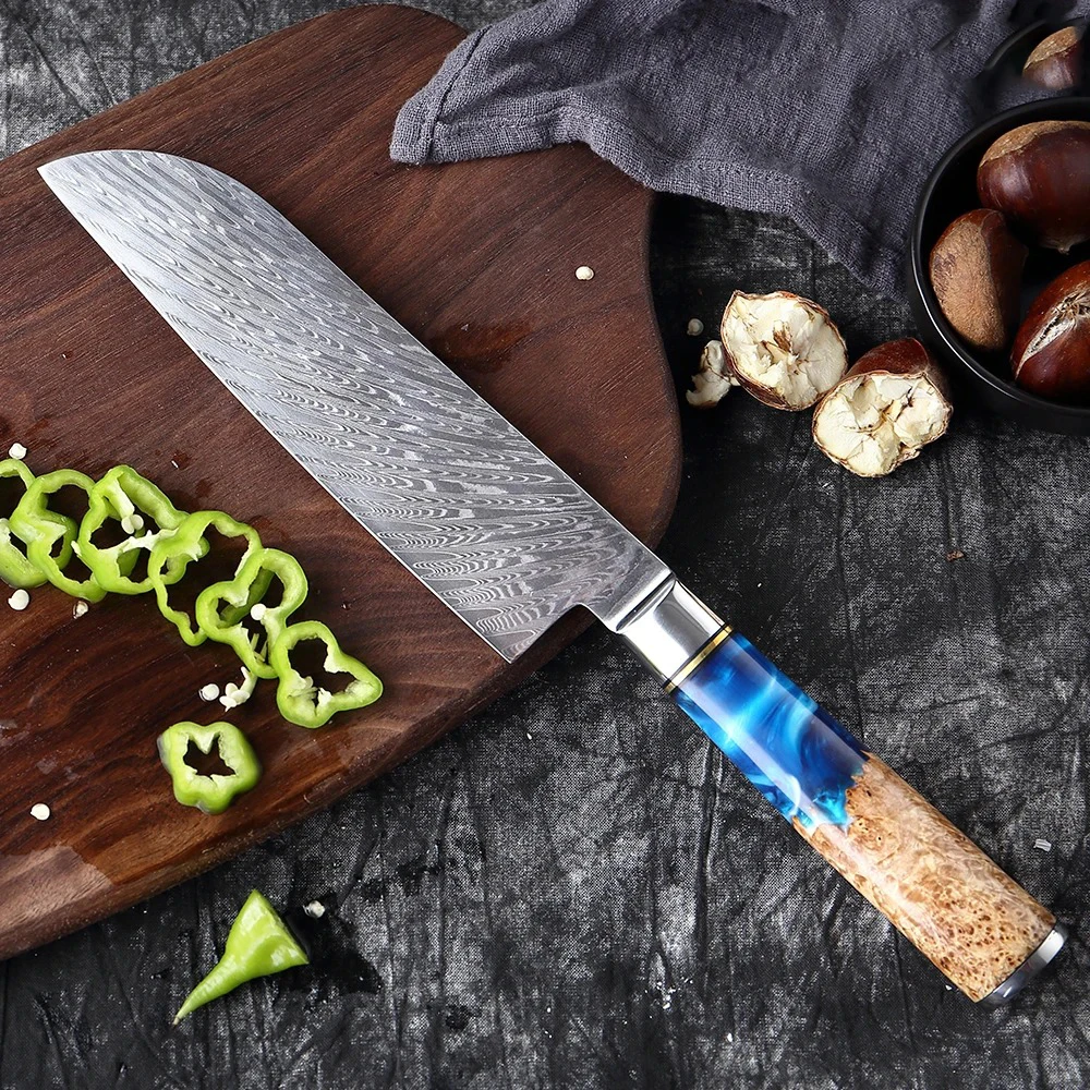 Santoku Knife 67 Layer Damascus Steel Kitchen Knife Cooking Tool Peeling Slicing Knife Kitchen Tool Cooking knife kitchen Stuff