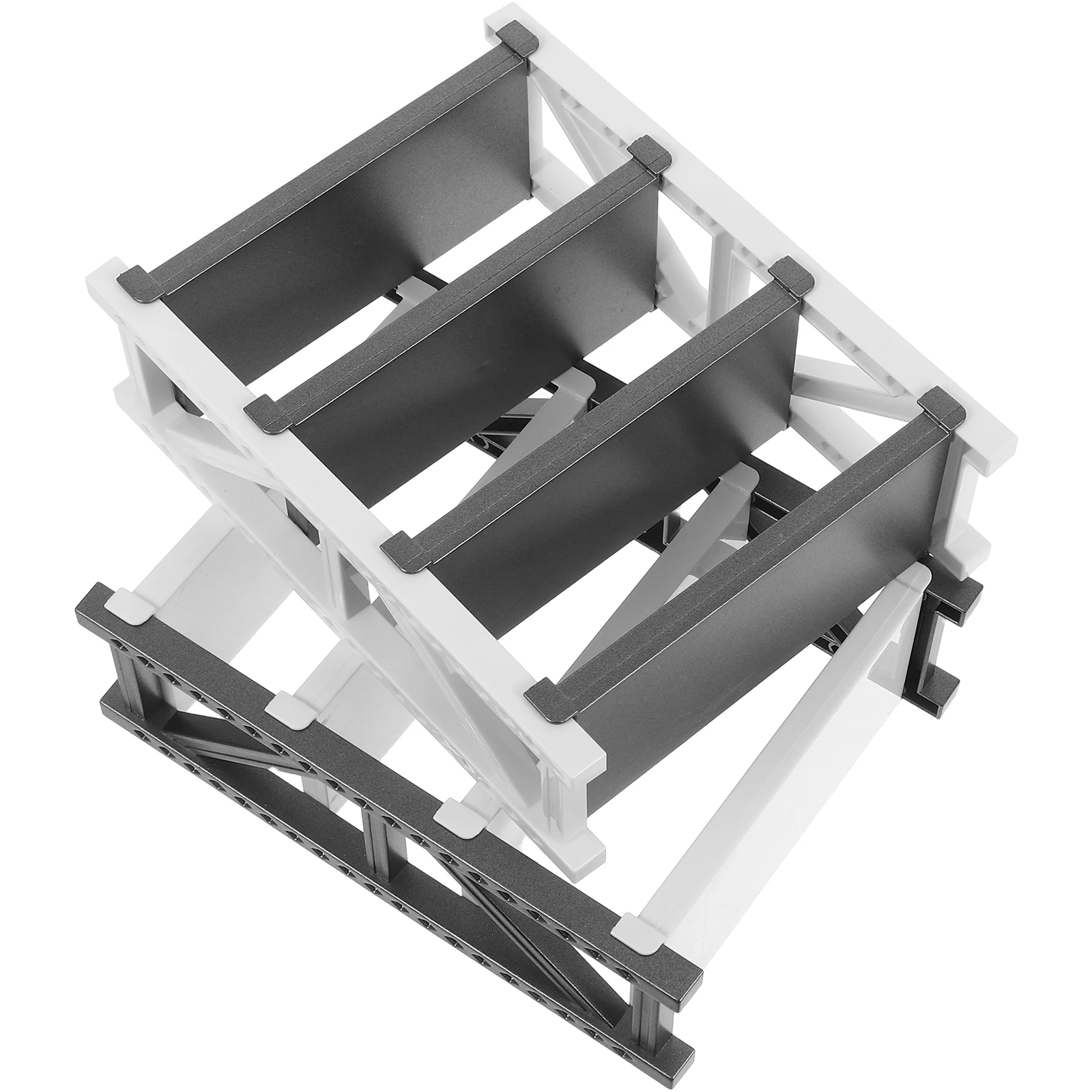 Scaffale portaoggetti per casa da 2 pezzi Scaffale per casa delle bambole Mini armadietto Micro scena Mobili per bambini