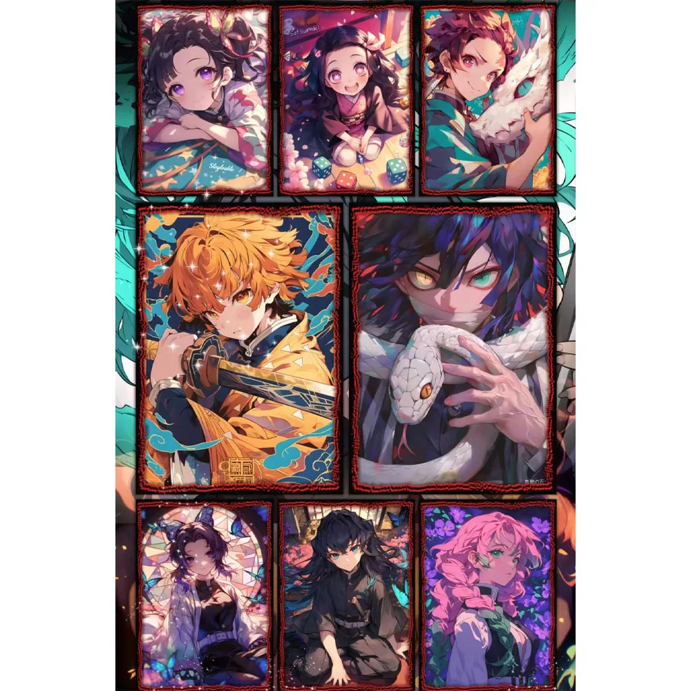 New Crystal Culture and Creativity wave 5 Demon Slayer B5 Collection Card case wholesale Anime Character Collection Card