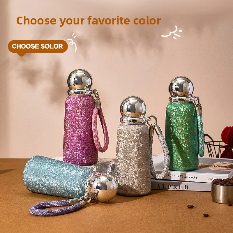 

Титановая термобутылка с ручкой, разноцветная, для ежедневного питья и использования в дороге