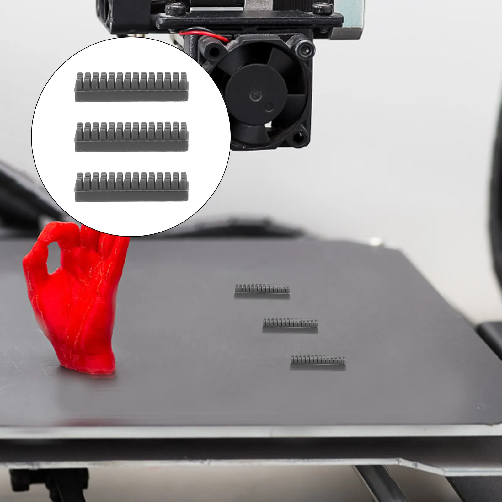 

3Pcs 3D Printer Nozzle Maintenance Brush Silicone Heatproof Non-Scratch Cleaner for Print Head Hotend Nozzles