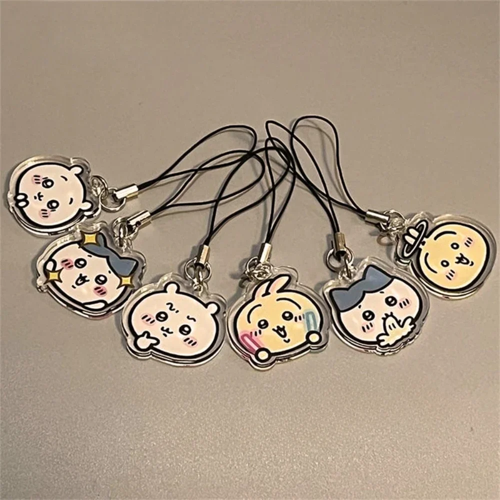 Cartoon Chiikawa Acrylic Mobile Phone Chain Cute Wind Usaki Couple Mobile Phone Pendant Bag Zipper Decorative Lanyard Gifts