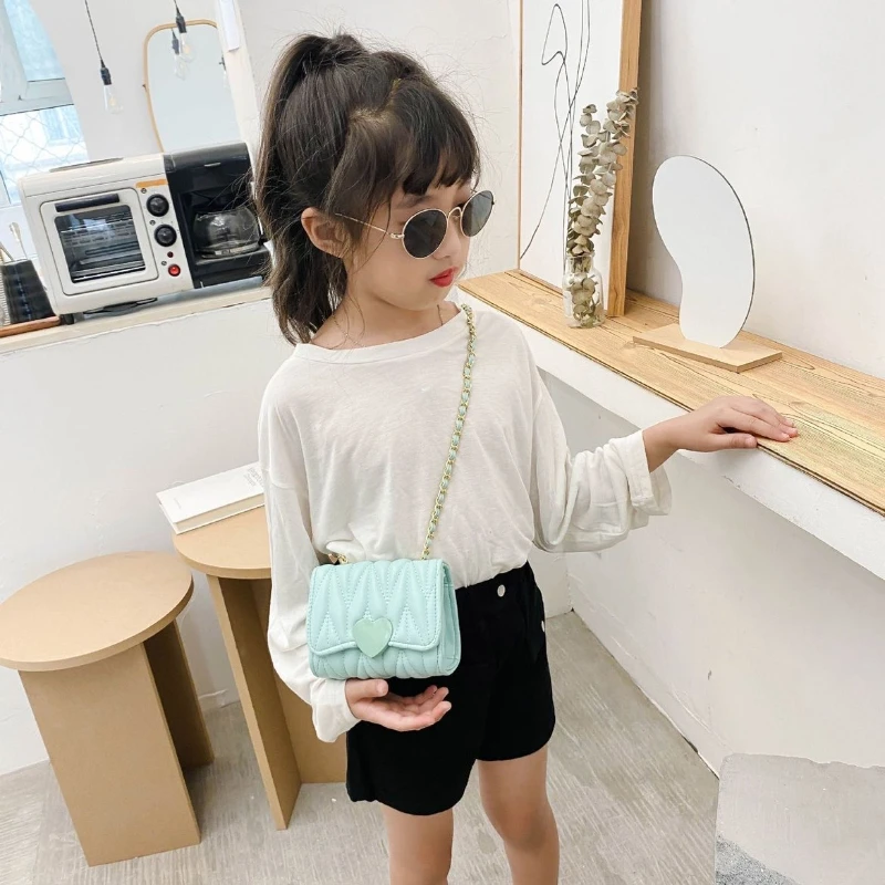 New Korean Fashion Chain Crossbody Bag Girls Trendy PU Square Bags Cute Mini Parent-child Bags Kids Women Shoulder Bags