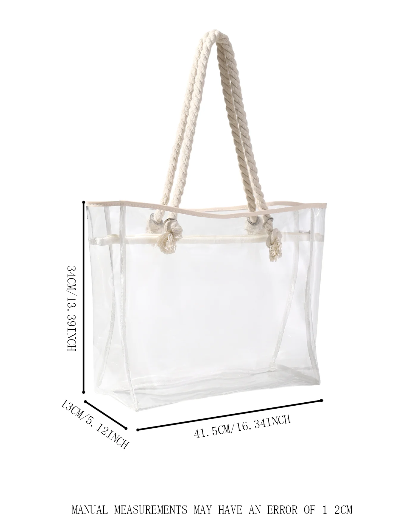 PVC Large Capacity Tote Bag Women\'s Shoulder Bag Waterproof and Anti fouling Storage Bag Organizer Bag Clear bag