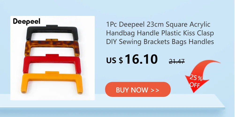 2/4Pcs 9cm Amber Plastic Bag Handle Acrylic O Ring Purse Frame Women Handbag Woven-bag Replace Handles DIY Bags Accessories