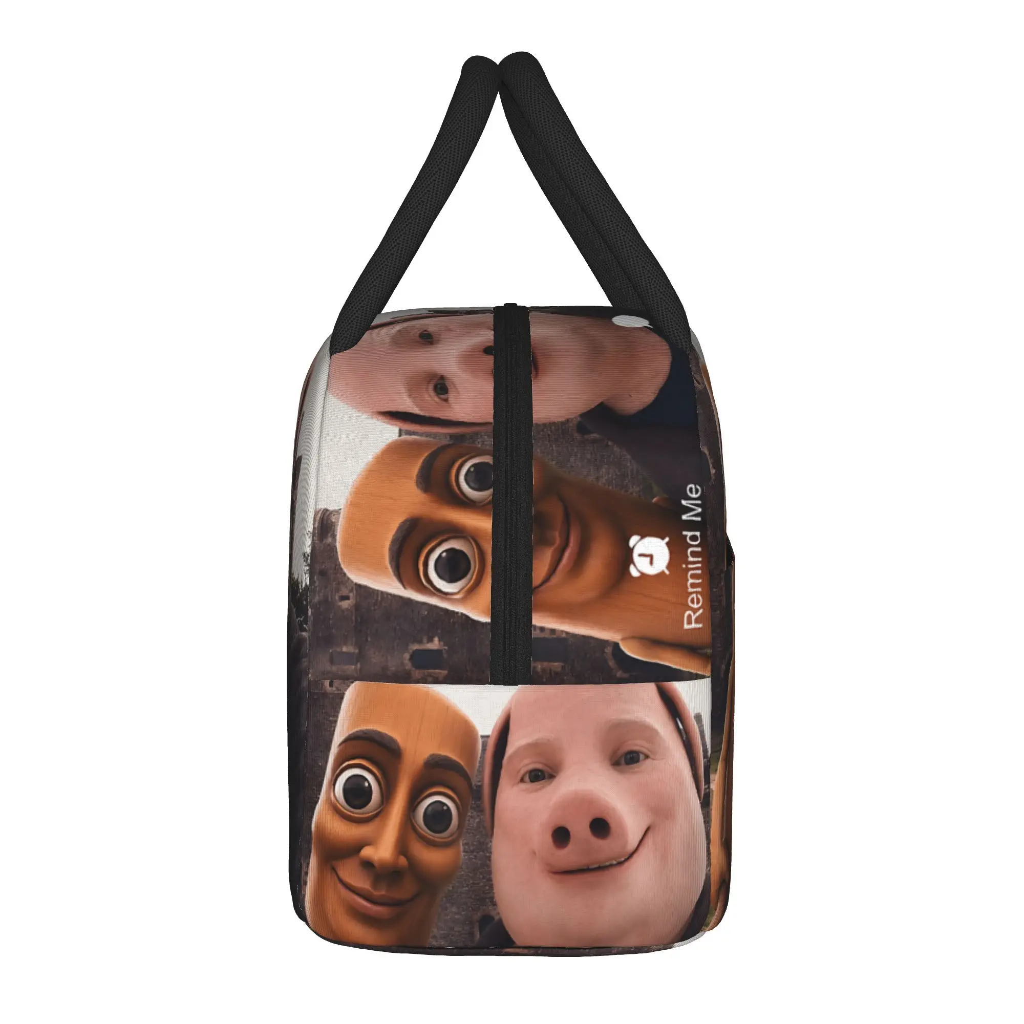 Tung Tung Tung Sahur Triple and John Pork Calling Brianrot Lunch Bag For Child  Print Lunch Box  Travel Cooler Bag Tote Handbags