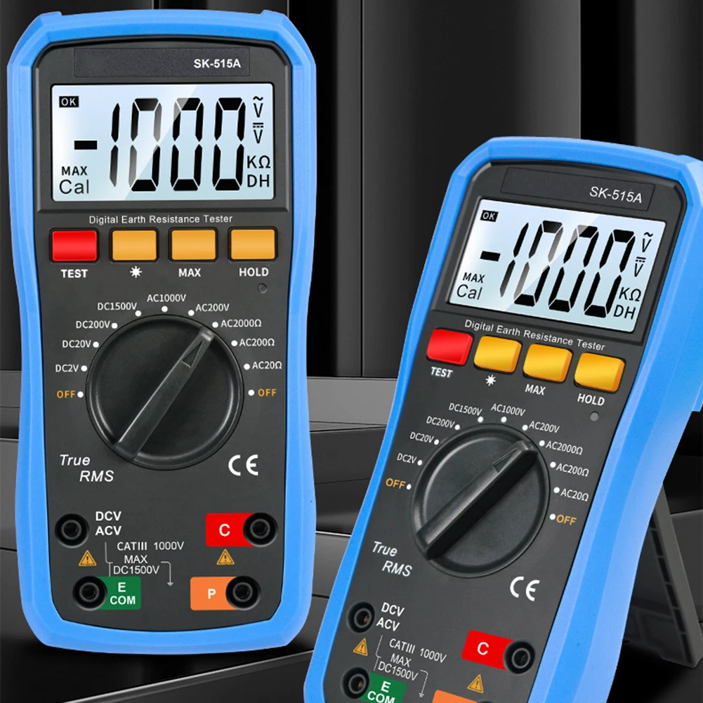 

Handheld 2in1 Digital Multimeter with Insulation Resistance Tester and Ground Resistance Measurement for Technicians