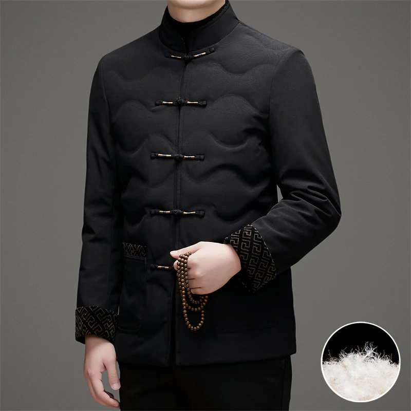 2024 autumn and winter new Chinese-style Tang suit cold resistant warm down jacket