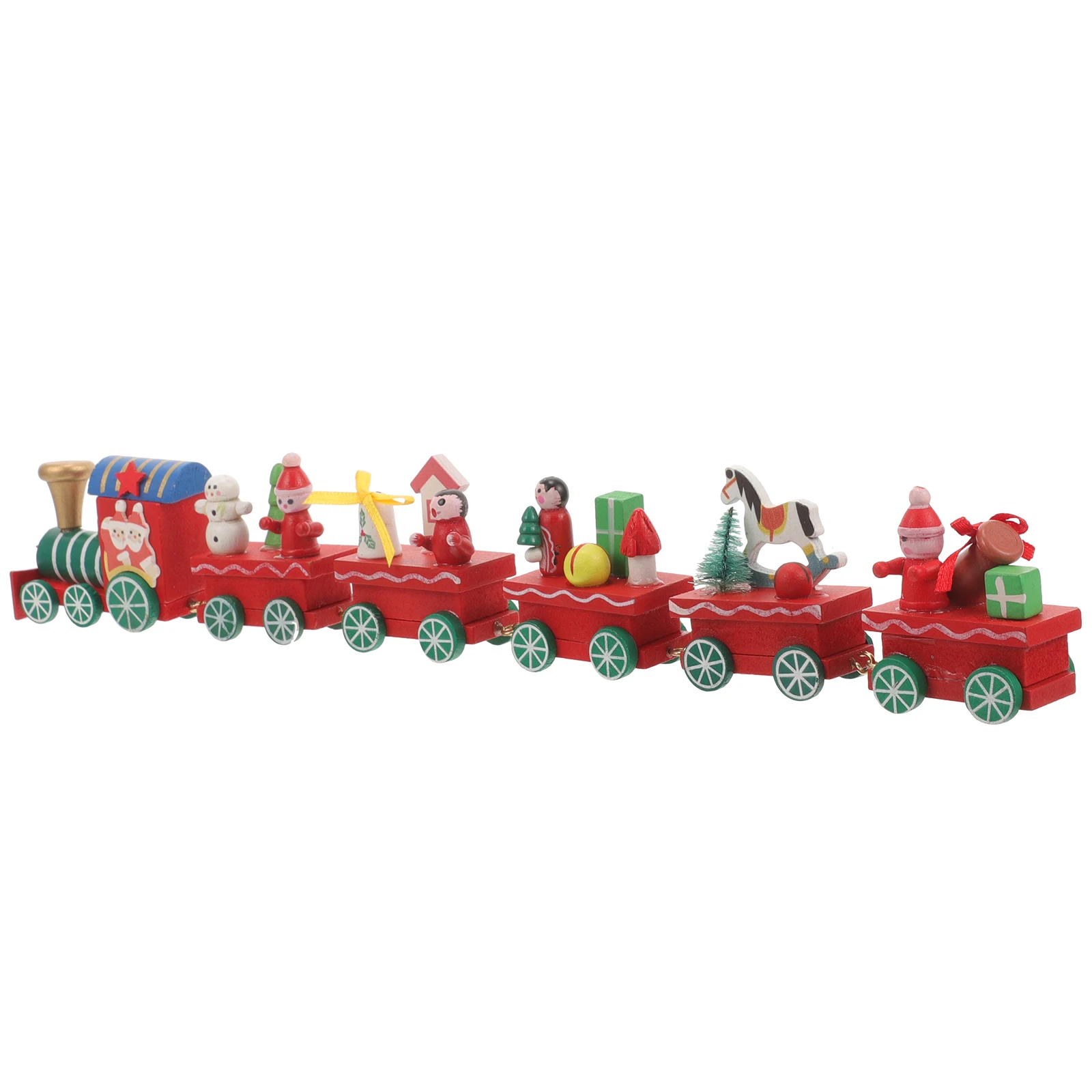

Wooden Train Crafts Xmas Decorations Small Ornaments Kids Trains Christmas Miniature