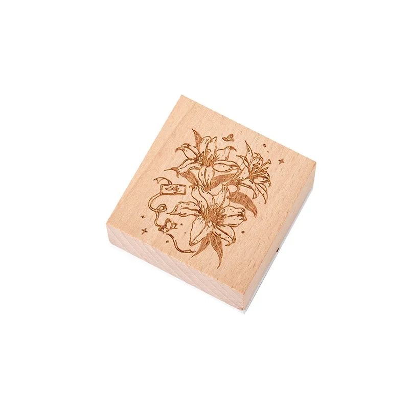 Literature Romantic Rose Wooden Stamp Handbook for Scrapbooking Card Making Diy Decoration Supplies Rubber Stamps for Stamping