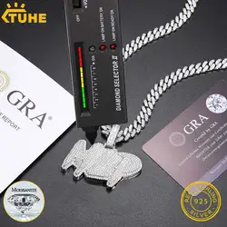 High Quality Custom Styles Letter Pendant Silver 925 Moissanite Iced Out Pendant For Men Hip Hop Jewelry Gifts