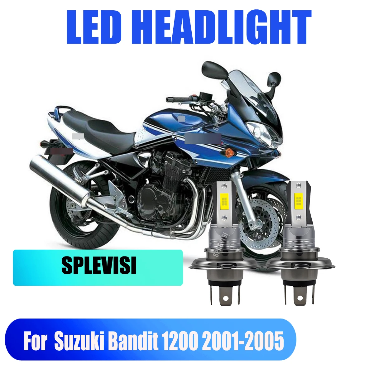 

12v H4 45W LED White Headlamp Bulb Dual Beam (High and Low) Replacement For Suzuki Bandit 1200 2001 2002 2003 2004 2005