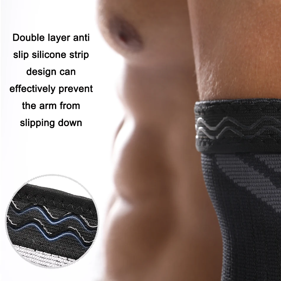 WOSWEIR-عدم الانزلاق الرياضة الكوع الحرس كرة السلة الذراع حماية للرجال والنساء اليد الكوع المشترك يغطي حراس للذراع