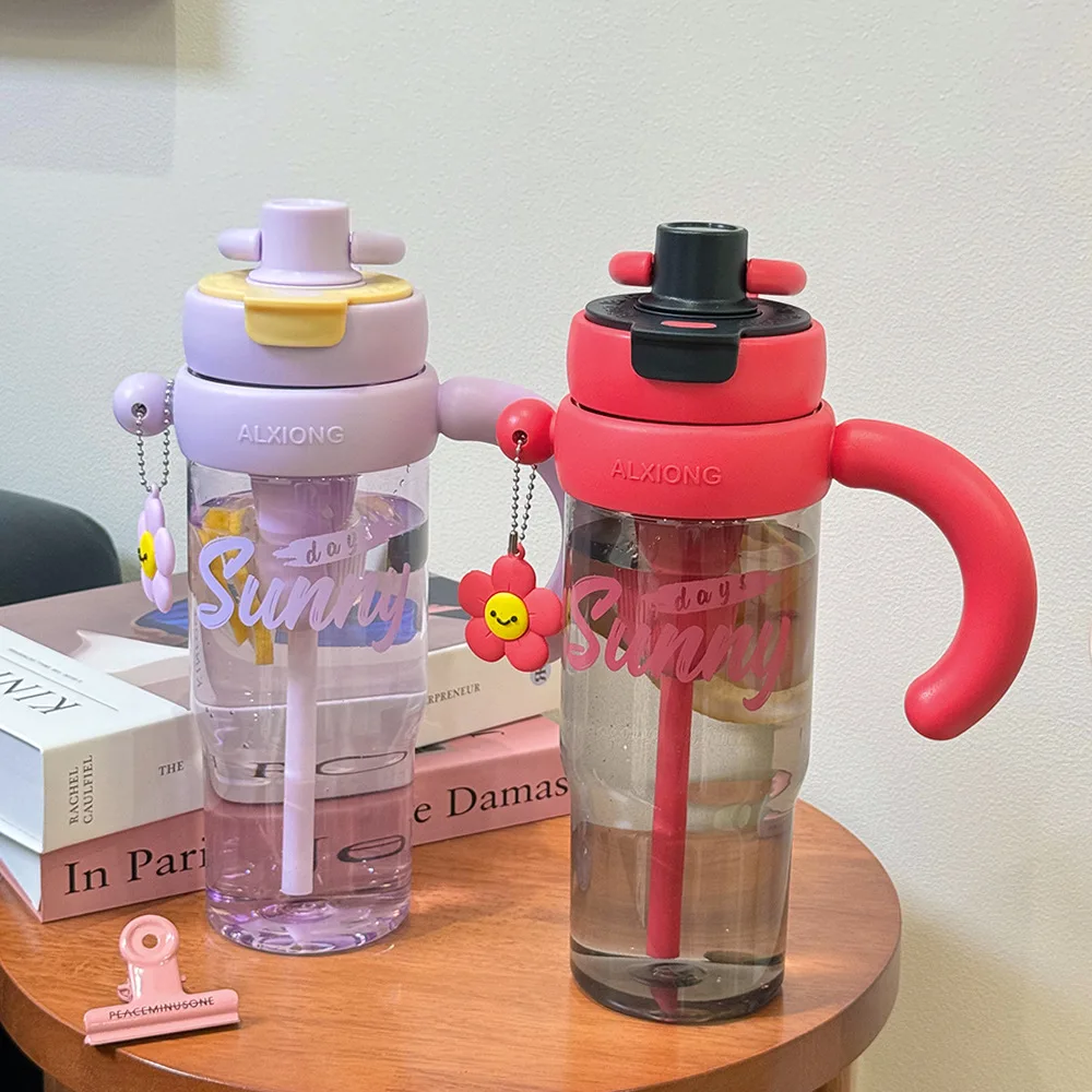 

1.2L High-value Tea Separation Tea Cup Large Capacity Plastic Cup with Handle Cute Creative Portable Sports Kettle Water Bottles