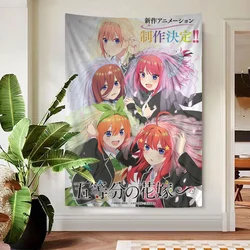 Anime Q-Quintessential Quintuplets Anime Tapestry Hippie Flower Wall Carpets Dorm Decor Wall Hanging Home Decor