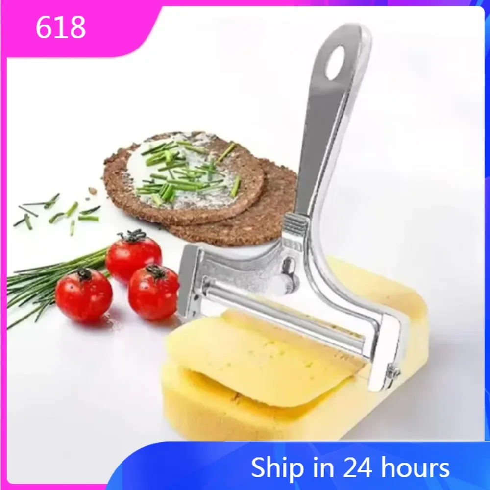 

Stainless Steel Cheese Slicer Adjustable Thickness Butter Cutter Soft and Semi-Hard Kitchen Cooking Tools Cheddar Gadgets Grater