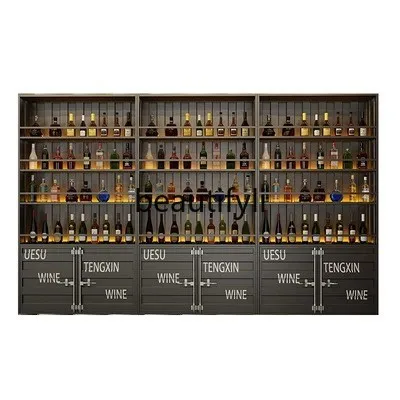 

Industrial Style Container Product Display Cabinet Display Rack Floor-standing Storage Decorative Wine Rack