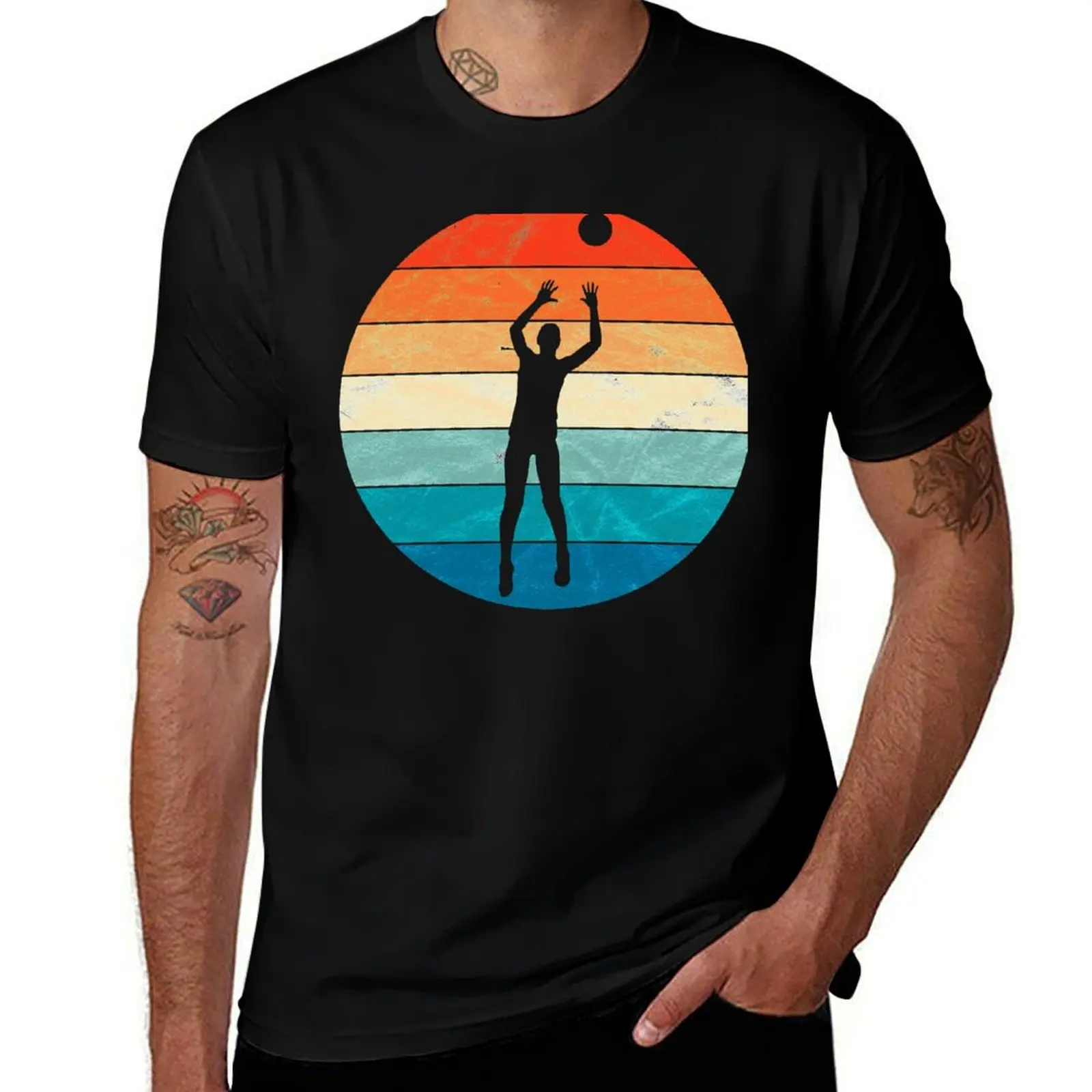

Vintage Retro Volleybal T-Shirt t shirt custom print t shirt men 100% cotton luxury brand T-Shirt
