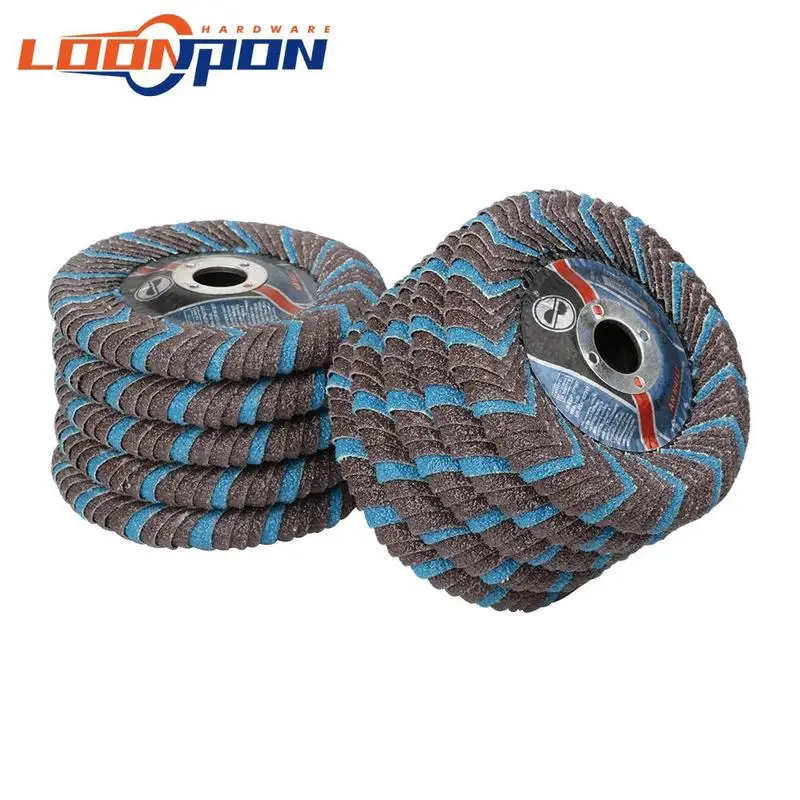 125mm 5inch Curve Flap Discs Sanding Discs 80Grit Grinding Wheels Blades For Angle Grinder 2PCS