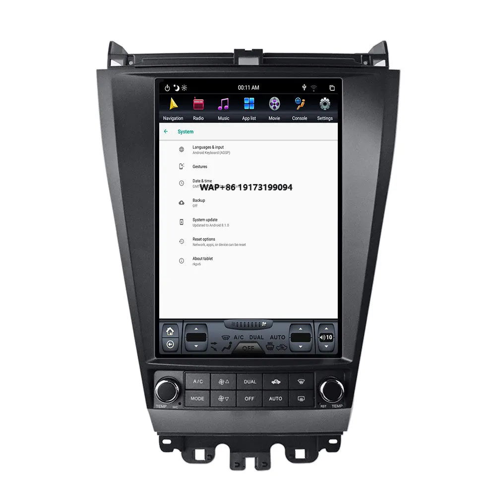 

Автомагнитола для Honda Accord 2003-2007 с навигацией, сенсорным экраном, беспроводным CarPlay, мультимедийный проигрыватель, стереосистема, головное устройство