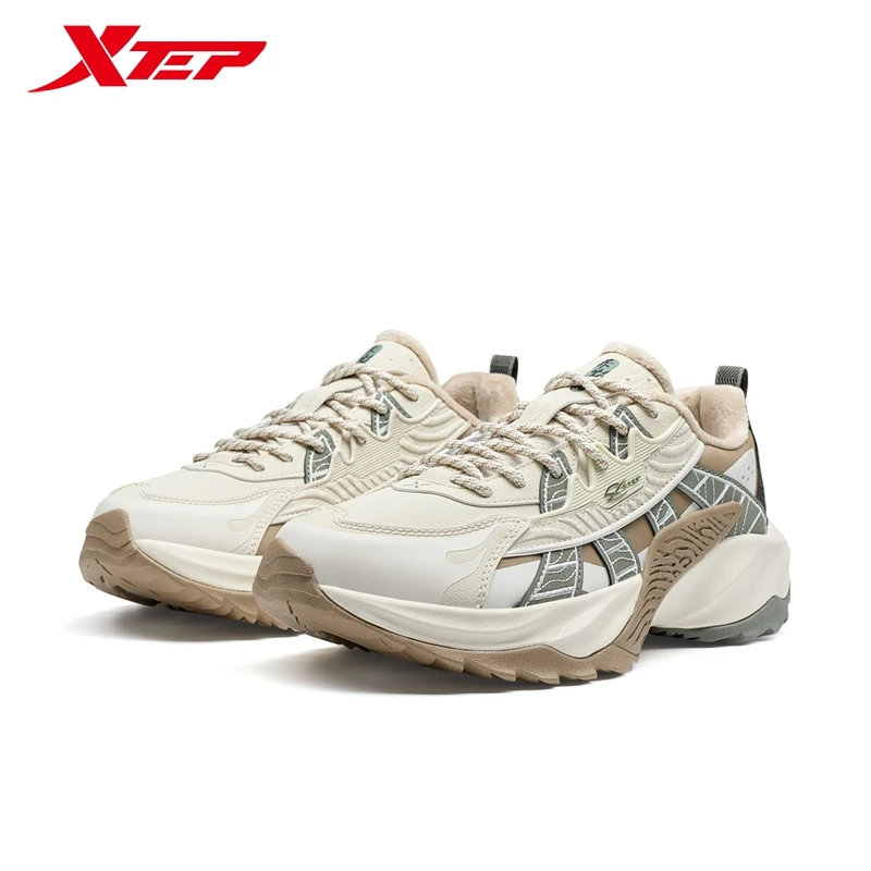 Xtep Flame 5.0 Cotton Shoes For Men 2024 Winter Soft Trendy Retro Sports Shoes Comfortable Stability Sneakers 976419370048