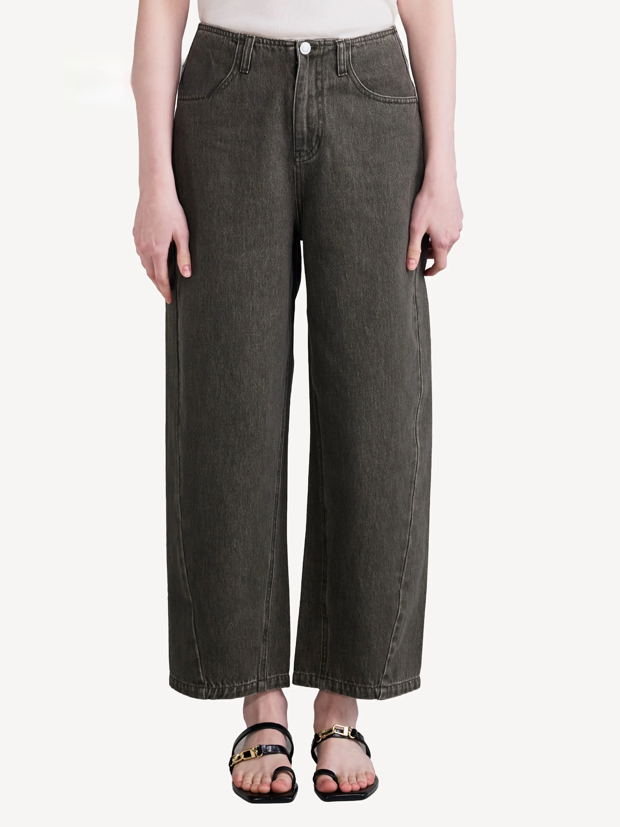 

Ретро-джинсы с эффектом выцветания, прямые, широкие, женские, с высокой талией, стройнящие, свободные, длинные брюки, весна-лето, новинка