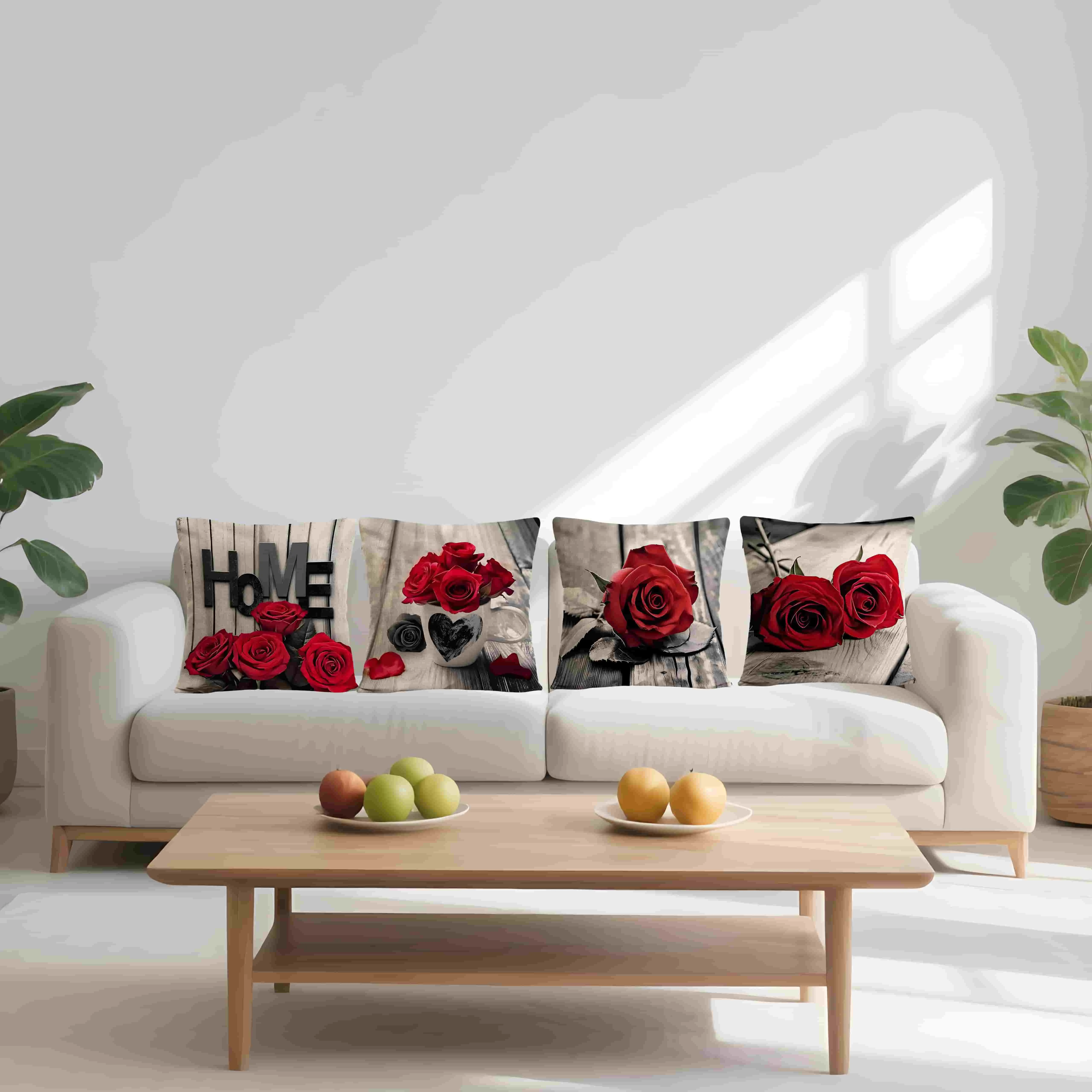 ارتفع نمط وسادة غطاء 18x18 بوصة ديكور المنزل غطاء الوسادة لغرفة المعيشة والهدايا إعطاء دنة آلة غسل سستة إغلاق