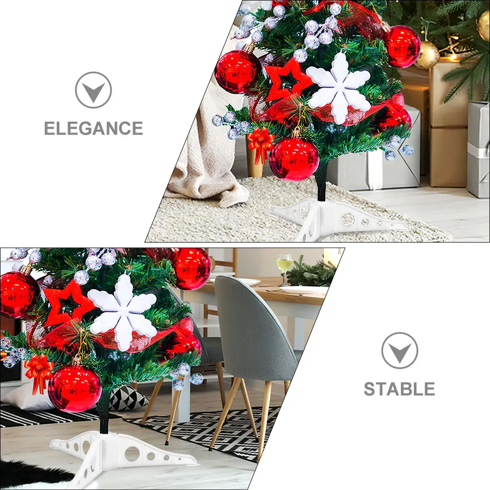 

2 Pcs Christmas Tree Stands Base Fake Legs Support Frame Holiday White Xmas Replacement