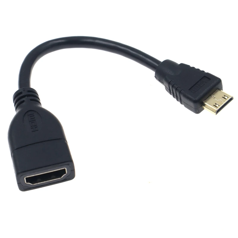 15cm 1080P Mini HDMI-kompatibel zu HDTV Kabel Männlich zu Weiblich 90 grad Right angle Konverter Adapter m-F Verlängerung