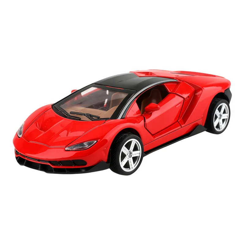 Bagged1/36 Multi-Color Alloy Supercar Model Set, Return Function, Can Open the Door, Metal Racing Toy, Holiday Gift