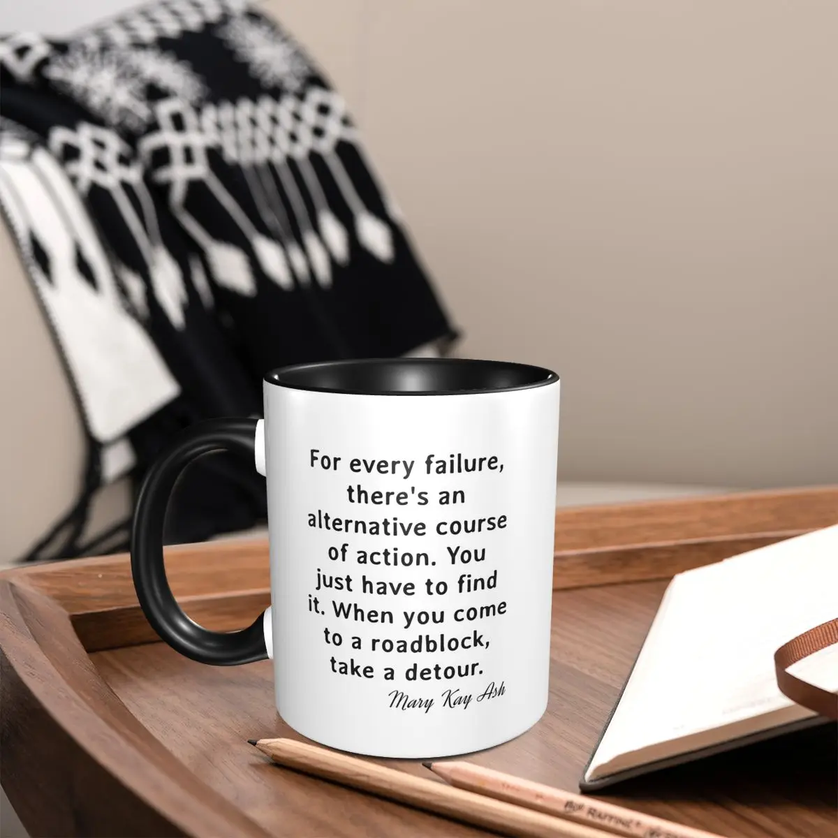 Mary Kay Ash For Every Failure There's An Alternative Course Of Action Mug Ceramic Coffee Cups Tea Mugs Milk Cup Drinkware Gift