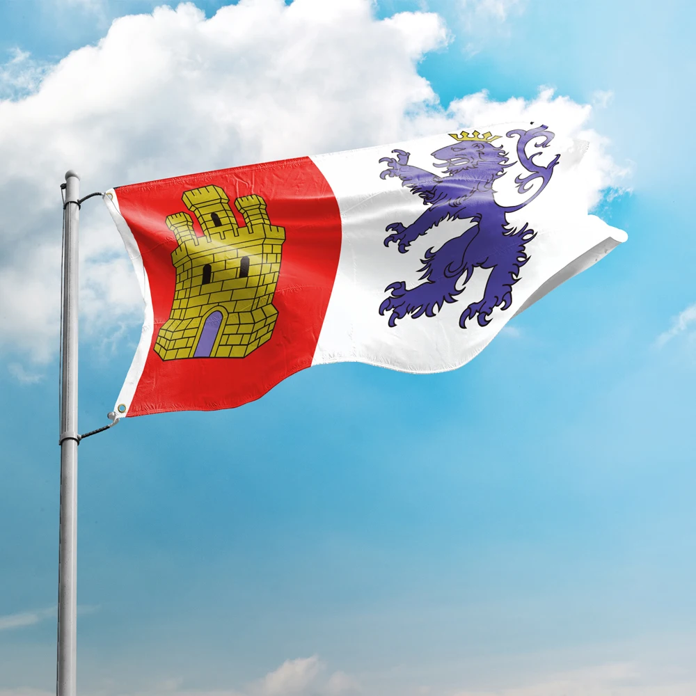 Bandera de cáeres de españa, 3x5 pies, 90x150 cm, diseño de doble costura, Logo publicitario para interiores